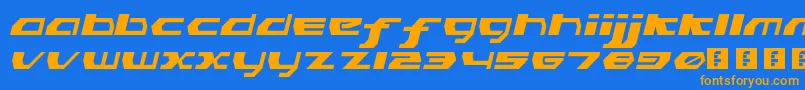 PinkHasGoneExtinctObliqueLdr Font – Orange Fonts on Blue Background