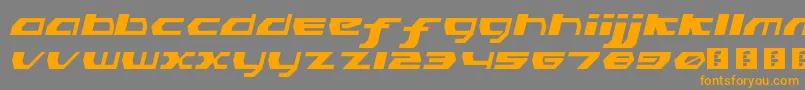 PinkHasGoneExtinctObliqueLdr-Schriftart – Orangefarbene Schriften auf grauem Hintergrund