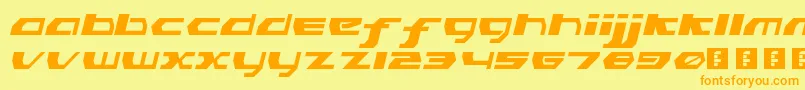 PinkHasGoneExtinctObliqueLdr Font – Orange Fonts on Yellow Background