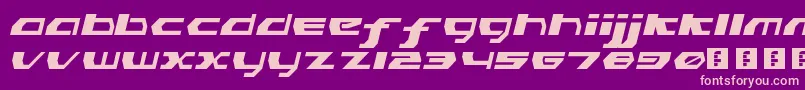 PinkHasGoneExtinctObliqueLdr Font – Pink Fonts on Purple Background