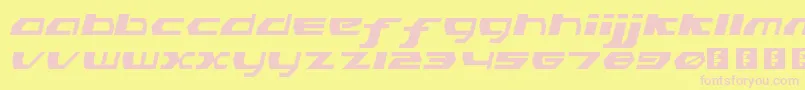 PinkHasGoneExtinctObliqueLdr Font – Pink Fonts on Yellow Background