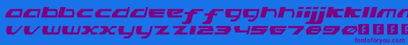 PinkHasGoneExtinctObliqueLdr Font – Purple Fonts on Blue Background