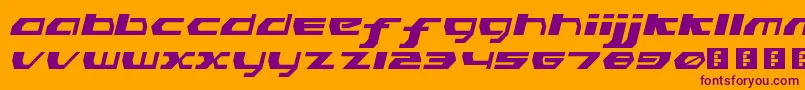 PinkHasGoneExtinctObliqueLdr Font – Purple Fonts on Orange Background