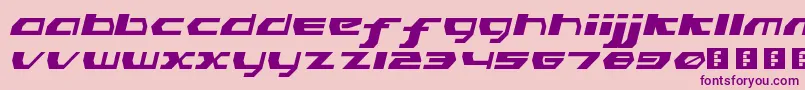 PinkHasGoneExtinctObliqueLdr-fontti – violetit fontit vaaleanpunaisella taustalla
