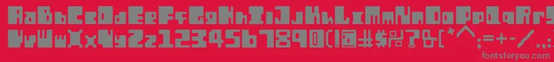 OrtRe Font – Gray Fonts on Red Background