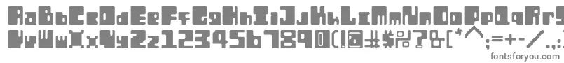 フォントOrtRe – 白い背景に灰色の文字