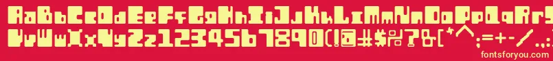 OrtRe Font – Yellow Fonts on Red Background