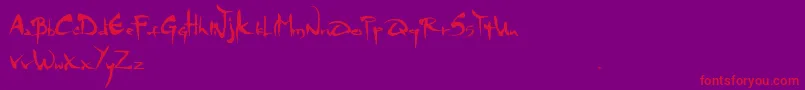 Mgs4Brush Font – Red Fonts on Purple Background