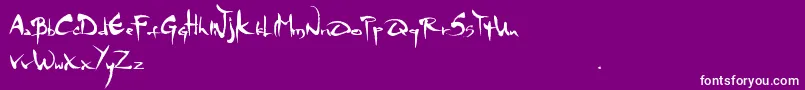 Mgs4Brush Font – White Fonts on Purple Background