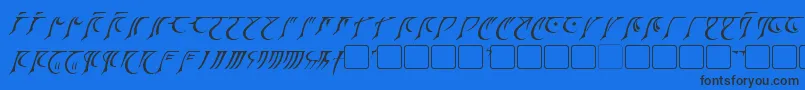 Eladrin Font – Black Fonts on Blue Background