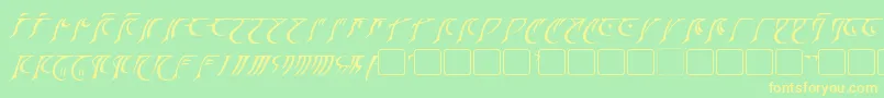 Eladrin Font – Yellow Fonts on Green Background