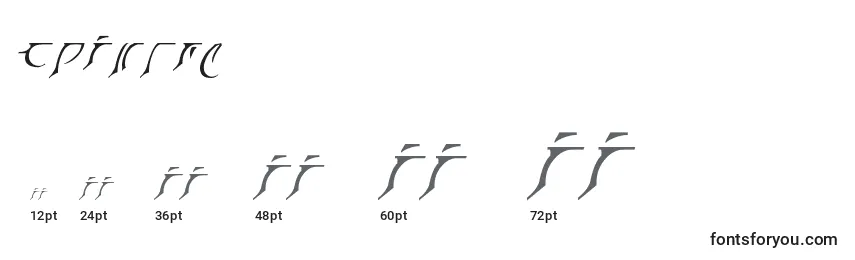 Размеры шрифта Eladrin