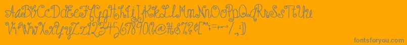 AustieBostBumblebee-Schriftart – Graue Schriften auf orangefarbenem Hintergrund