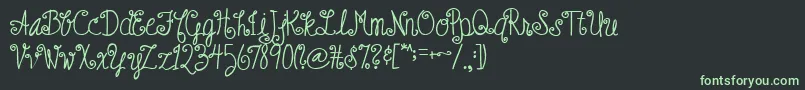 Шрифт AustieBostBumblebee – зелёные шрифты на чёрном фоне