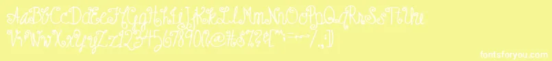 AustieBostBumblebee Font – White Fonts on Yellow Background