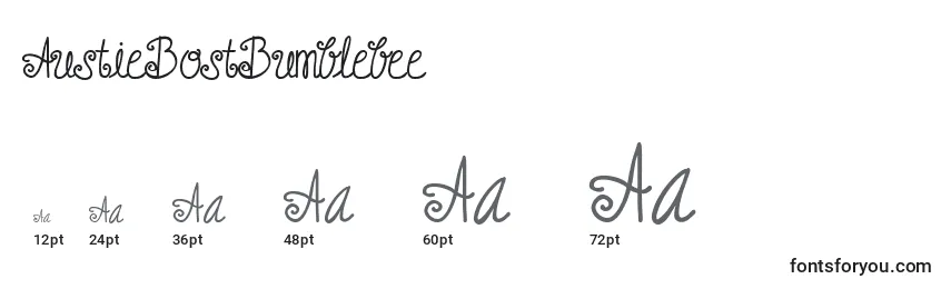 Размеры шрифта AustieBostBumblebee