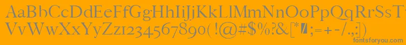 Bludhaven Font – Gray Fonts on Orange Background