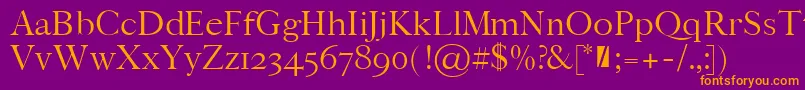 Bludhaven Font – Orange Fonts on Purple Background