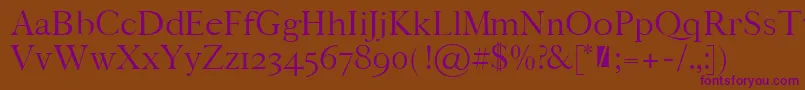 Bludhaven Font – Purple Fonts on Brown Background