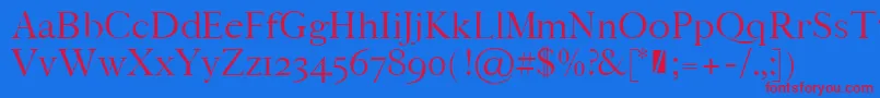 Bludhaven Font – Red Fonts on Blue Background