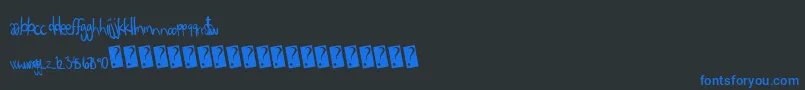 Шрифт Eigthgrade – синие шрифты на чёрном фоне