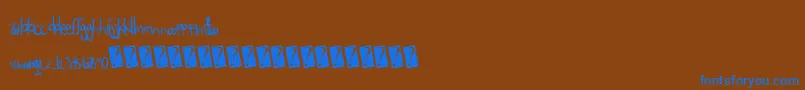 Шрифт Eigthgrade – синие шрифты на коричневом фоне