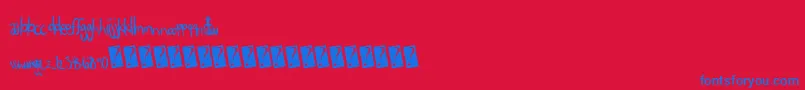 Eigthgrade-Schriftart – Blaue Schriften auf rotem Hintergrund