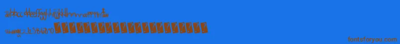 Шрифт Eigthgrade – коричневые шрифты на синем фоне
