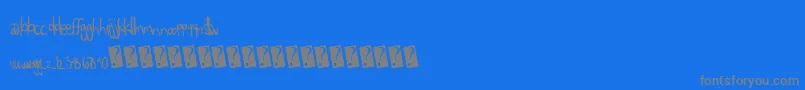 Eigthgrade-fontti – harmaat kirjasimet sinisellä taustalla