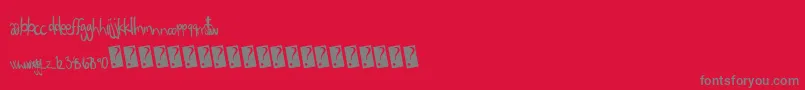 Eigthgrade-fontti – harmaat kirjasimet punaisella taustalla