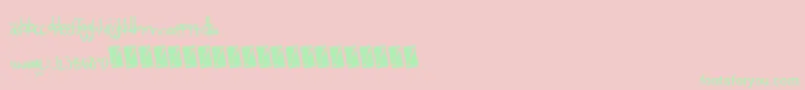 Eigthgrade Font – Green Fonts on Pink Background