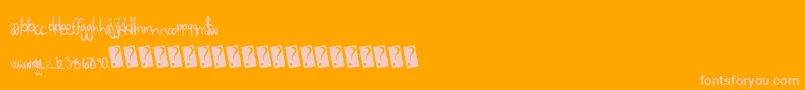 Eigthgrade Font – Pink Fonts on Orange Background