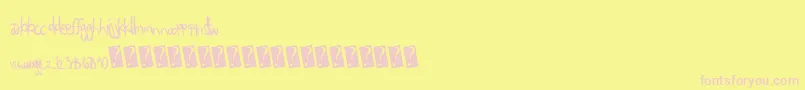 Eigthgrade Font – Pink Fonts on Yellow Background