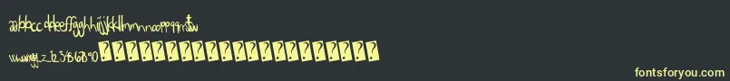 Eigthgrade Font – Yellow Fonts on Black Background