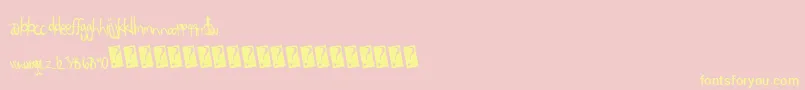 Eigthgrade-fontti – keltaiset fontit vaaleanpunaisella taustalla