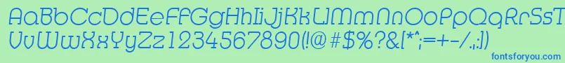 Подробнее о шрифте MexicoserialXlightItalic Шрифт MexicoserialXlightItalic – синие шрифты на зелёном фоне