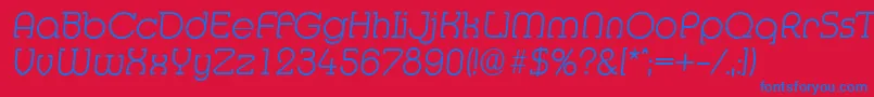 MexicoserialXlightItalic Font – Blue Fonts on Red Background