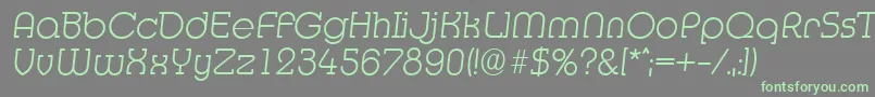 Saiba mais sobre a fonte MexicoserialXlightItalic Fonte MexicoserialXlightItalic – fontes verdes em um fundo cinza