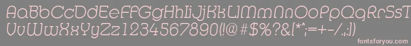 Saiba mais sobre a fonte MexicoserialXlightItalic Fonte MexicoserialXlightItalic – fontes rosa em um fundo cinza