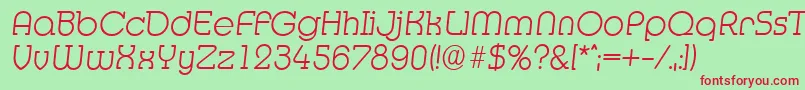 fuente MexicoserialXlightItalic – Fuentes Rojas Sobre Fondo Verde