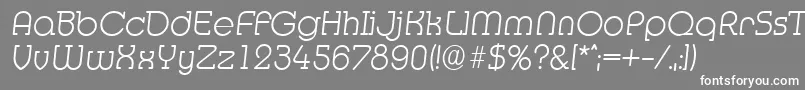 fuente MexicoserialXlightItalic – Fuentes Blancas Sobre Fondo Gris