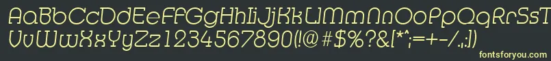 Saiba mais sobre a fonte MexicoserialXlightItalic Fonte MexicoserialXlightItalic – fontes amarelas em um fundo preto