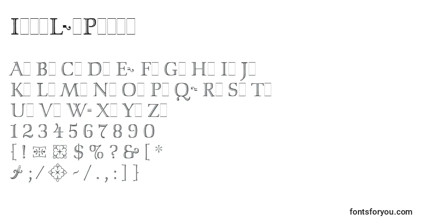 A fonte IsisLetPlain – alfabeto, números, caracteres especiais