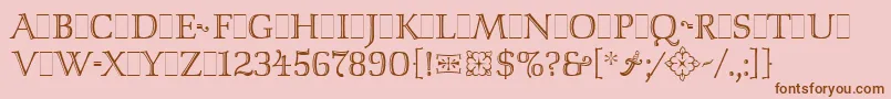 IsisLetPlain Font – Brown Fonts on Pink Background