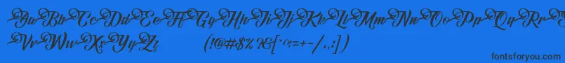 フォントFundamentalDemo – 黒い文字の青い背景