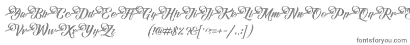 フォントFundamentalDemo – 白い背景に灰色の文字