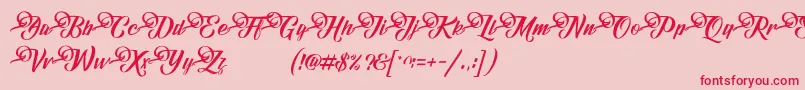 FundamentalDemo Font – Red Fonts on Pink Background