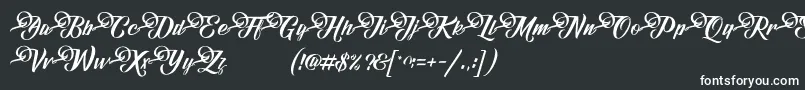 フォントFundamentalDemo – 黒い背景に白い文字