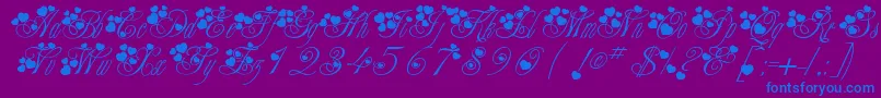 McSweetieHearts Font – Blue Fonts on Purple Background