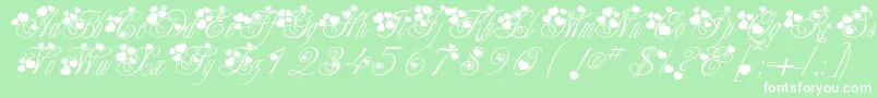 McSweetieHearts Font – White Fonts on Green Background